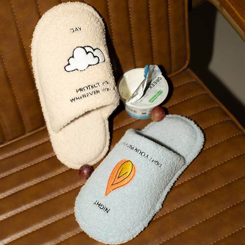 VM香草山 云团和火光 棉拖鞋原创设计毛绒室内居家保暖厚底冬