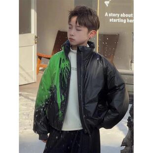 男童冬季温感变色羽绒服2026新款中大童白鸭绒外套防寒保暖儿童装