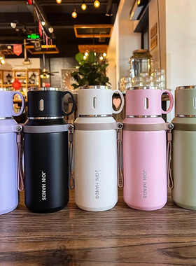 高颜值保温杯大容量316不锈钢学生水杯户外便携水壶定制开业礼品