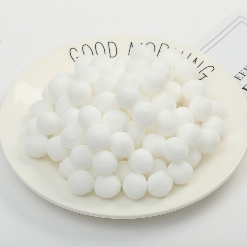 彩色高弹毛球 diy涤纶毛绒球儿童玩具配件混色毛球幼儿园手工制作