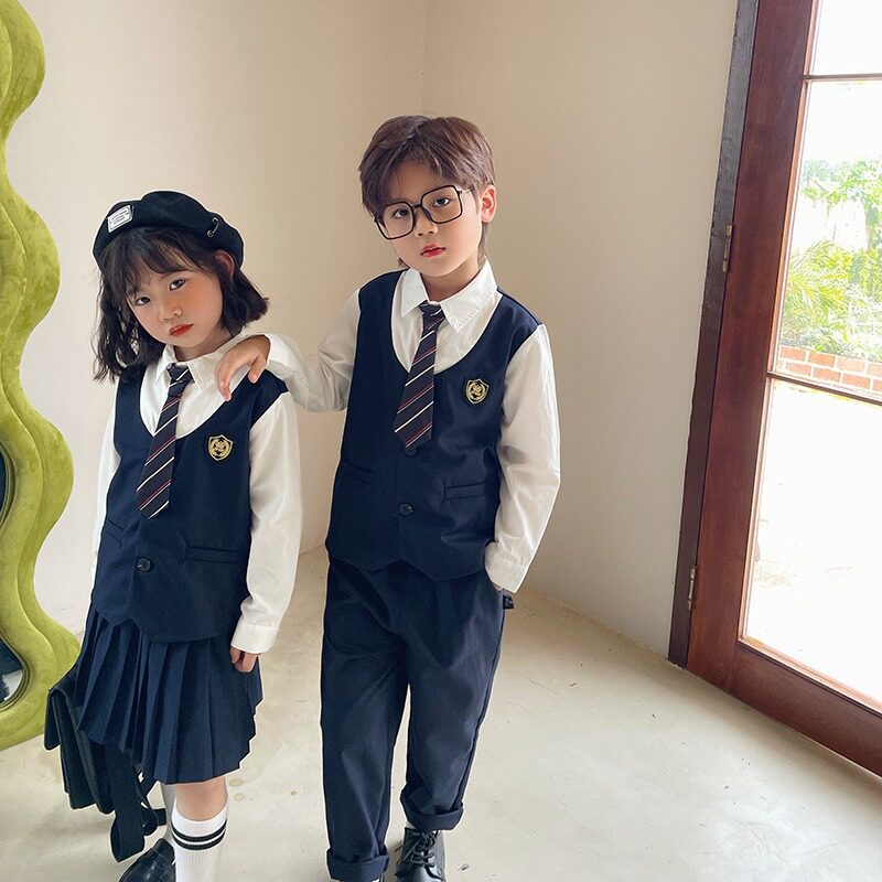 儿童套装衬衫校服两件套礼服