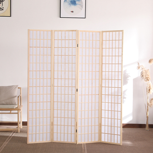 日式 格子屏风客厅房间卧室试衣间移动折叠简约现代折屏家用隔断墙