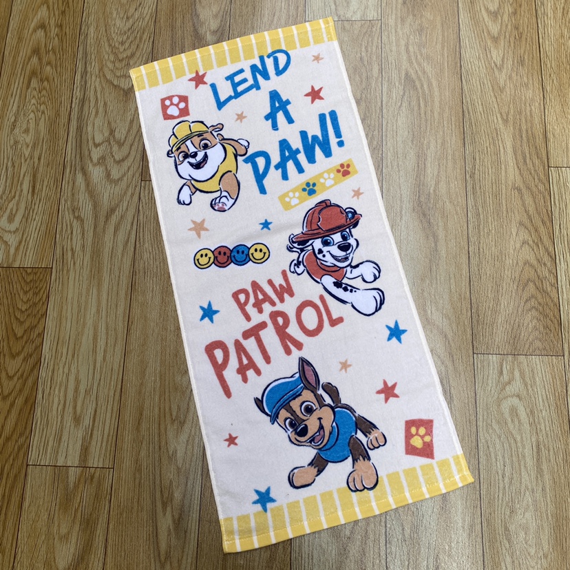 上新 日单纯棉汪汪队毛巾浴巾 柔软吸水洗脸巾面巾儿童被洗澡巾