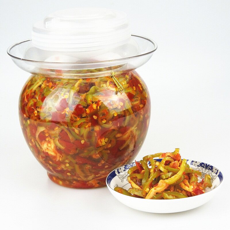 湖南特产手工坛子菜酸辣芭豆腌制