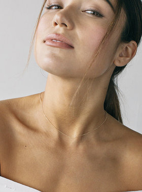 faveur 美国进口14k包金项链 脚链  淡金手链 锁骨链O基础链礼物