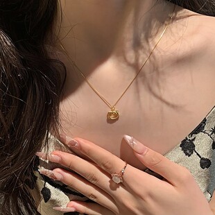 HelloKitty黄金项链足金999KT猫吊坠蝴蝶结锁骨链送女友闺蜜礼物