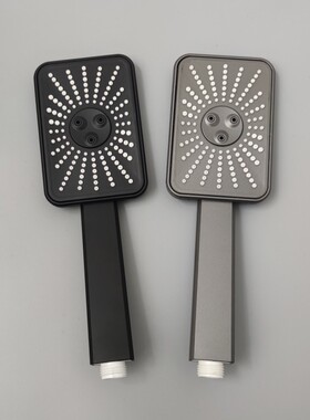 方形花洒喷头 洗澡淋浴头顶喷 卫生间浴室淋蓬头黑色枪灰色