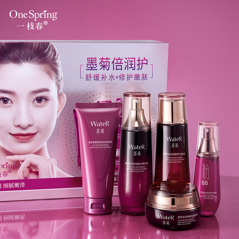 一枝春墨菊补水保湿五件套