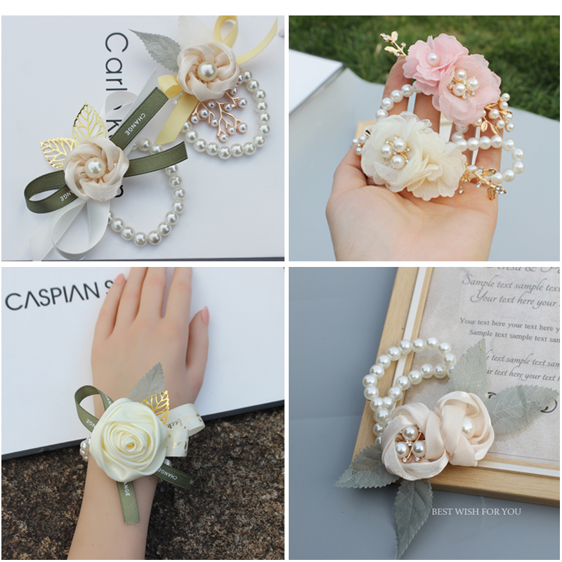 伴娘手腕花新娘姐妹团手花森系