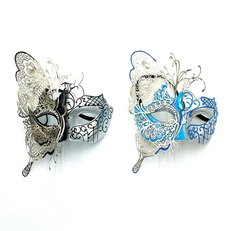 化装舞会铁艺蝴蝶性感面罩半脸