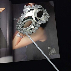 万圣节精品电镀公主与棒手持面具成人假面舞会女士面具威尼斯面具