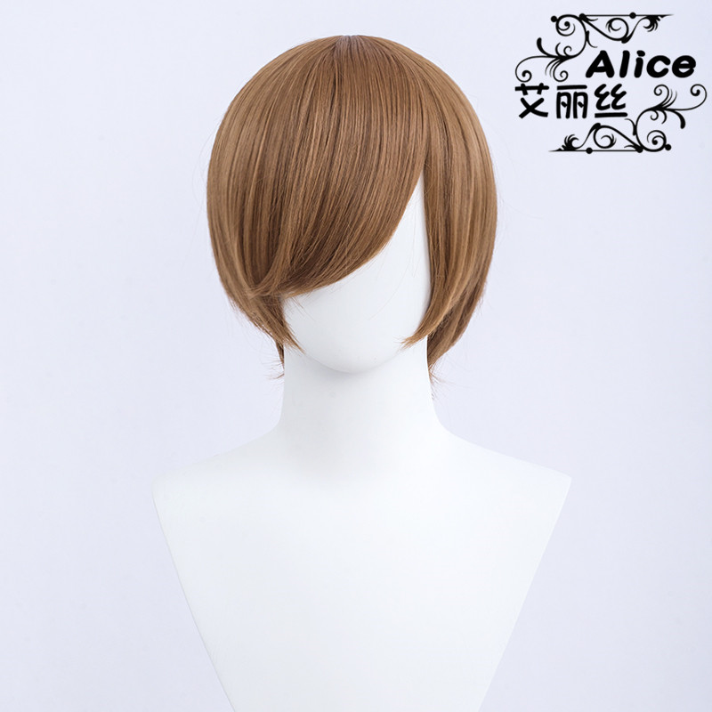 thumbnail for Alice universal cos wig juvenile gay 30cm close face repair face MSN fake hair short hair scalp head