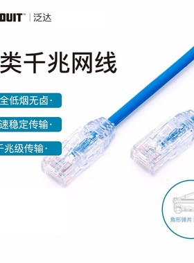 Panduit泛达非屏蔽六类跳线3米5m10米成品千兆高速网线UTP28SP10M