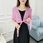 Áo chống nắng ren quần áo mùa hè của phụ nữ đa năng ngắn tay áo choàng nhỏ cardigan áo khoác mùa hè bên ngoài mất ngắn - Áo khoác ngắn