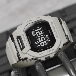 卡西欧G-SHOCK白武士GBD-200UU-9/1计步运动智能蓝牙方块运动手表