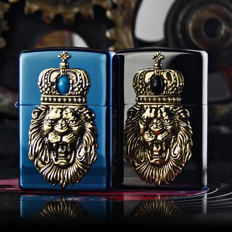 zippoúÓÍ´ò»ð»ú Ô×°ÕýÆ· ÈÕ°æºÚ±ùÀ¶±ùÌùÕÂʨ×ӻʹÚÂÌËÉʯÕý°æ
