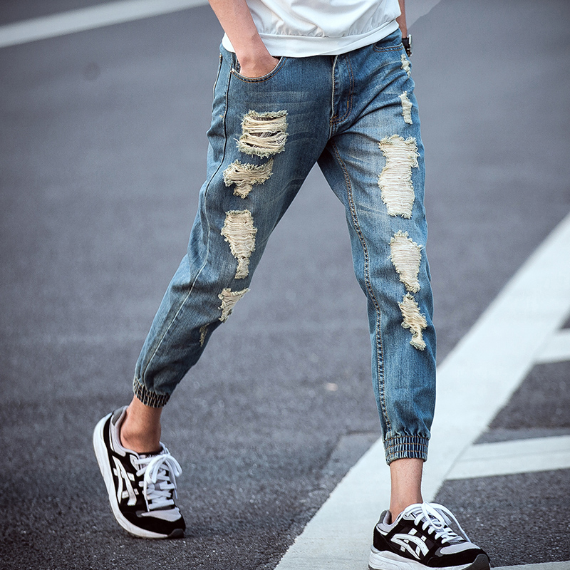 Jeans pour jeunesse pieds Slim pour été - Ref 1463654 Image 1