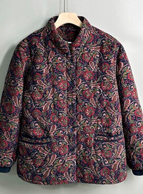 中老年人妈妈秋冬薄款棉服外套