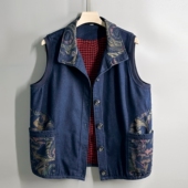 中老年人牛仔马甲女春秋2026新款 外穿背心 老太太老人女士妈妈女款