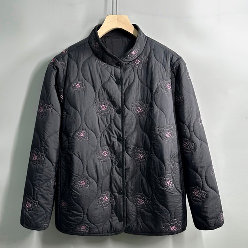 中老年妈妈秋冬轻薄大码棉服外套