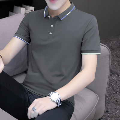 纯色翻领短袖t恤男POLO衫