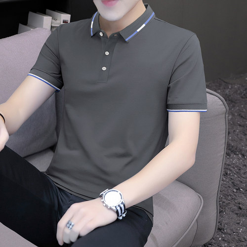 纯色翻领短袖t恤男POLO衫