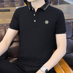 厂家批一件代发 新款 夏季 上衣 纯棉短袖 t恤男翻领刺绣男polo衫