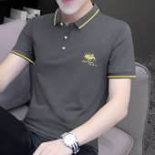 厂家批一件代发 夏季 刺绣飞马翻领POLO衫 t恤男装 上衣 纯棉短袖