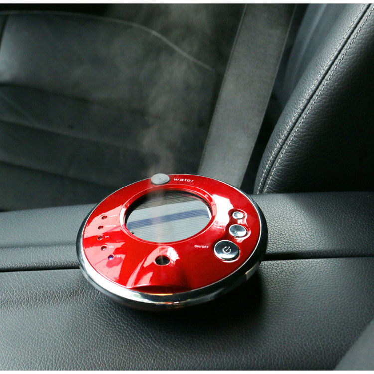 太阳能负离子车载空气净化器 汽车香薰机usb加湿器空气氧吧可OEM