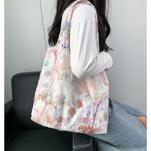 2025年背心淑女小仙女原创中国风民族风高颜值帆布包大容量手提袋