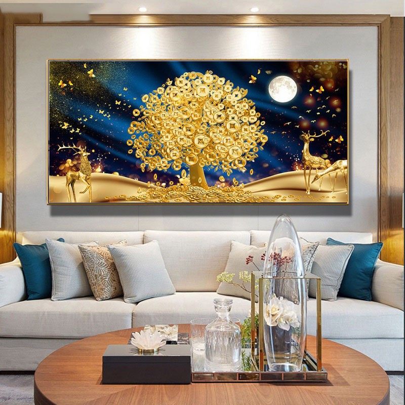 钻石绣2024年新款满钻发财树贴钻十字绣客厅点砖卧室,居家布艺,钻石绣,淘宝优惠券,粉丝福利购,淘宝优惠卷