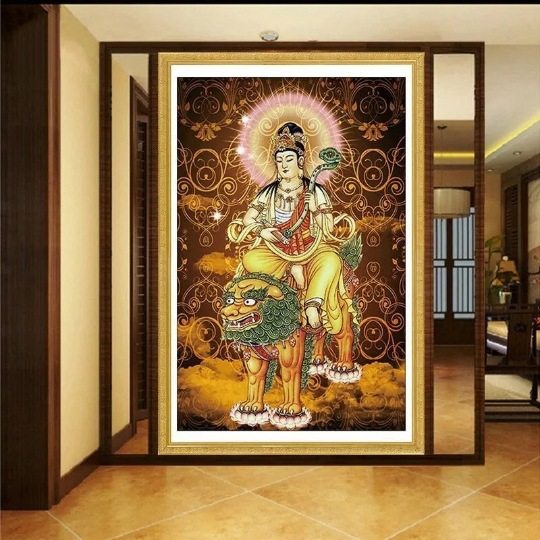 钻石绣2024年新款满钻5D竖版玄关客厅菩萨点贴钻石砖石十字绣,居家布艺,钻石绣,淘宝优惠券,粉丝福利购,淘宝优惠卷