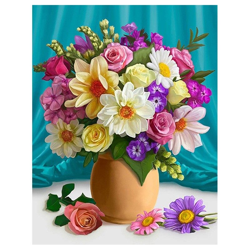 钻石绣2024年新款满钻中式玄关竖版七彩花卉点钻十字绣全贴,居家布艺,钻石绣,淘宝优惠券,粉丝福利购,淘宝优惠卷