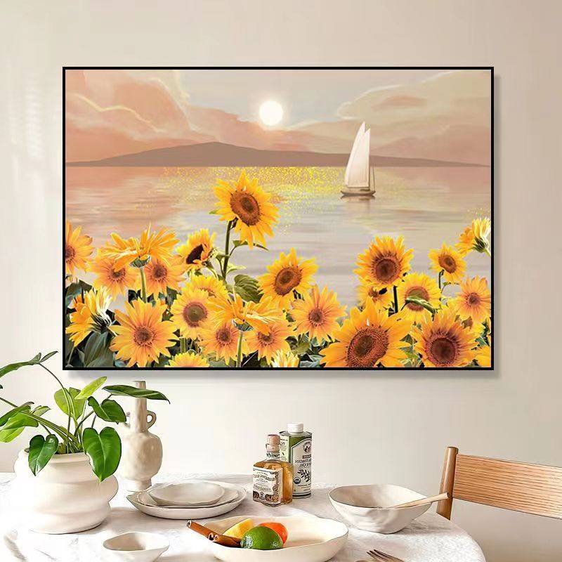 钻石绣2024年新款满钻diy点钻向日葵点钻十字绣全贴,居家布艺,钻石绣,淘宝优惠券,粉丝福利购,淘宝优惠卷