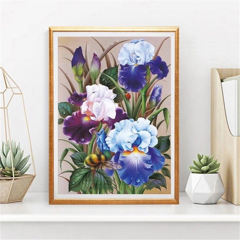 钻石绣2024年新款满钻现代钻石画点钻十字绣蜜蜂花卉砖石绣,居家布艺,钻石绣,淘宝优惠券,粉丝福利购,淘宝优惠卷