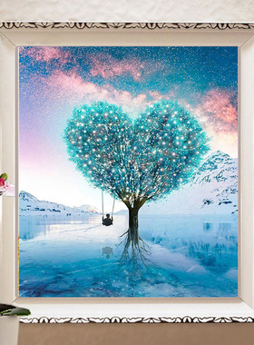 钻石绣2024年新款满钻现代5D贴钻十字绣爱心树卧室客厅单幅AL1148