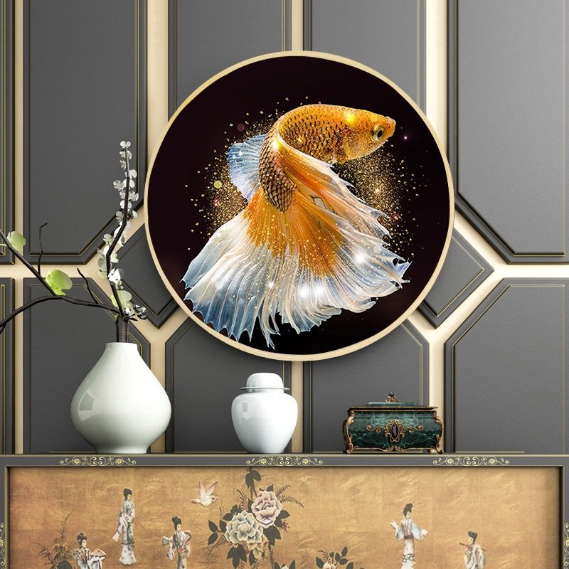 钻石绣2024年新款满钻锦鲤客厅家用diy十字绣,居家布艺,钻石绣,淘宝优惠券,粉丝福利购,淘宝优惠卷