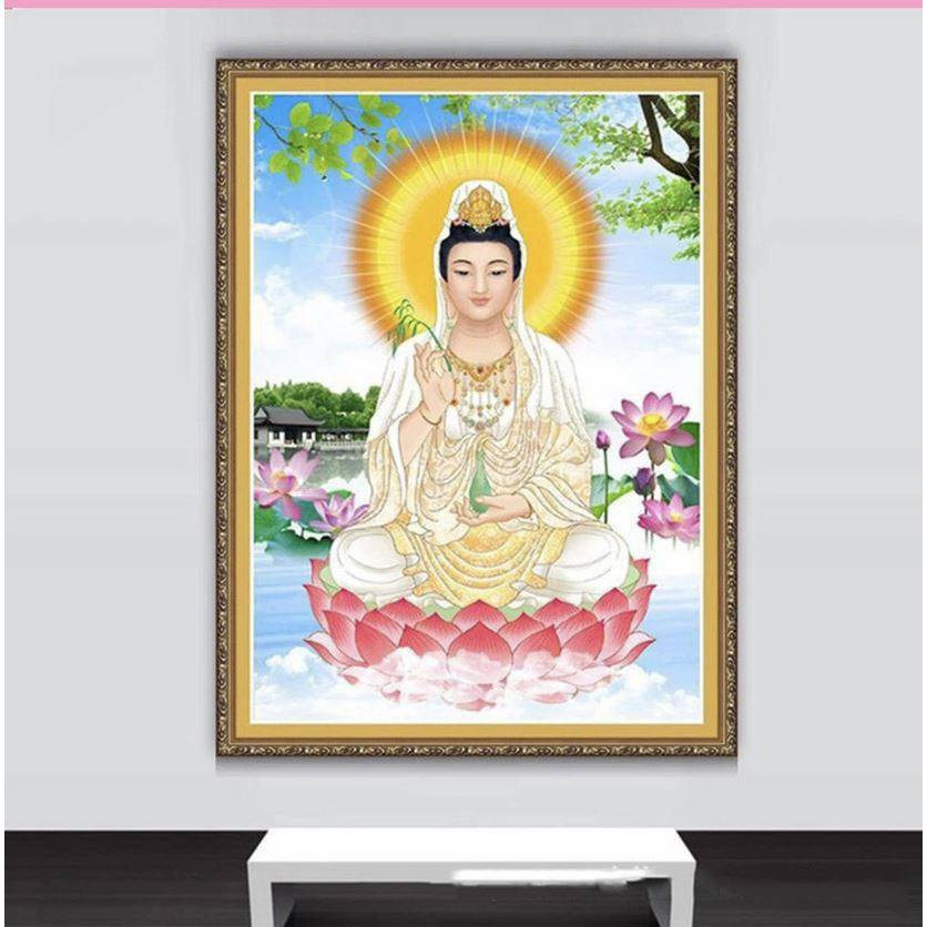 钻石绣2024年新款满钻点钻十字绣莲花观音,居家布艺,钻石绣,淘宝优惠券,粉丝福利购,淘宝优惠卷