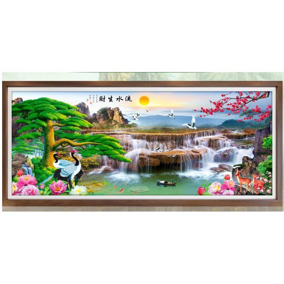 钻石绣2024年新款满钻客厅大幅山水风景点钻十字绣,居家布艺,钻石绣,淘宝优惠券,粉丝福利购,淘宝优惠卷