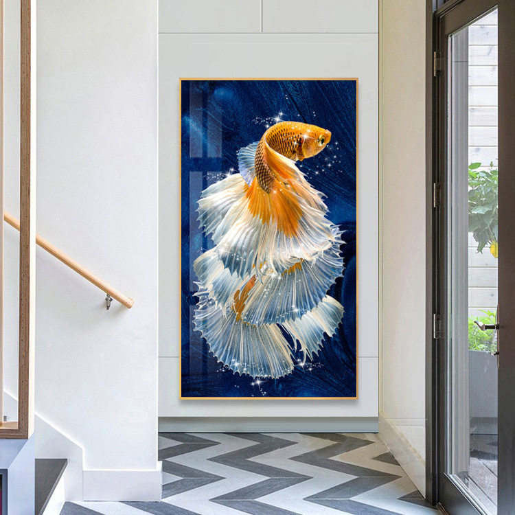 钻石绣2024年新款满钻现代5D玄关点钻十字绣锦鲤金鱼砖石绣,居家布艺,钻石绣,淘宝优惠券,粉丝福利购,淘宝优惠卷