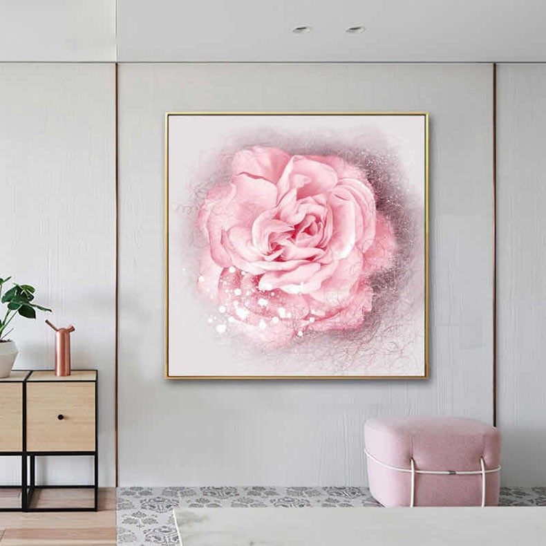 钻石绣2024年新款满钻钻石画玫瑰花花卉粉红玫瑰卧室点钻十字绣钻,居家布艺,钻石绣,淘宝优惠券,粉丝福利购,淘宝优惠卷