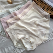 80支莫代尔内裤 女生100%桑蚕丝加长裆7A抑菌裆中腰无痕2025年新款
