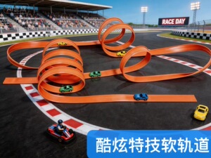 高速回力轨道车玩具车套装男孩女孩宝宝早教智力开发动脑酷炫礼物