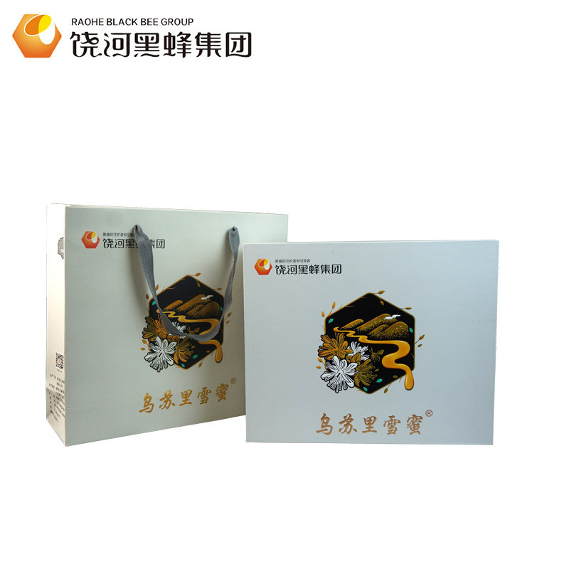 饶河东北黑蜂椴树雪蜜乌苏里雪蜜礼盒300克*4瓶