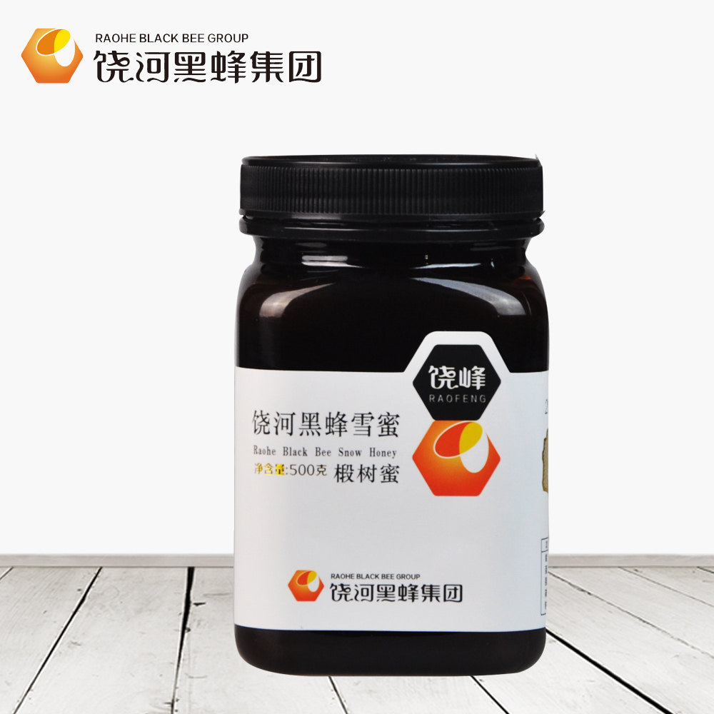 饶峰牌东北黑蜂蜜雪蜜500g 椴树白蜜 农家自产土蜂蜜