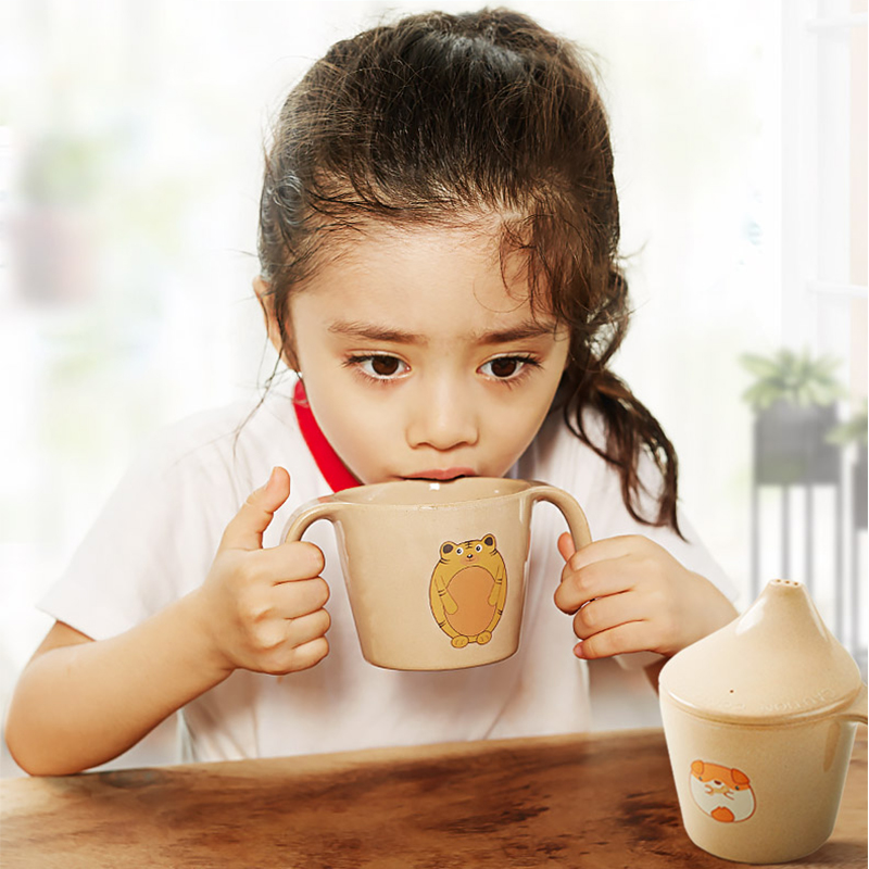 壳氏唯稻谷儿童水杯卡通耐高温