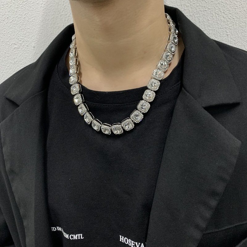 美式街头古巴冰糖钻古巴项链男