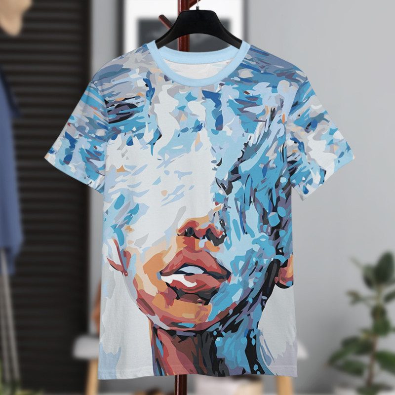 痞帅男装2026夏季新款圆领透气T恤短袖男大码休闲时尚宽松高级感