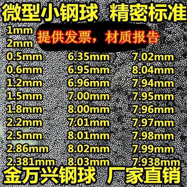 包邮标准小钢珠微型钢珠1mm1.2mm1.5mm2.5mm2.381mm2.2mm2mm钢珠