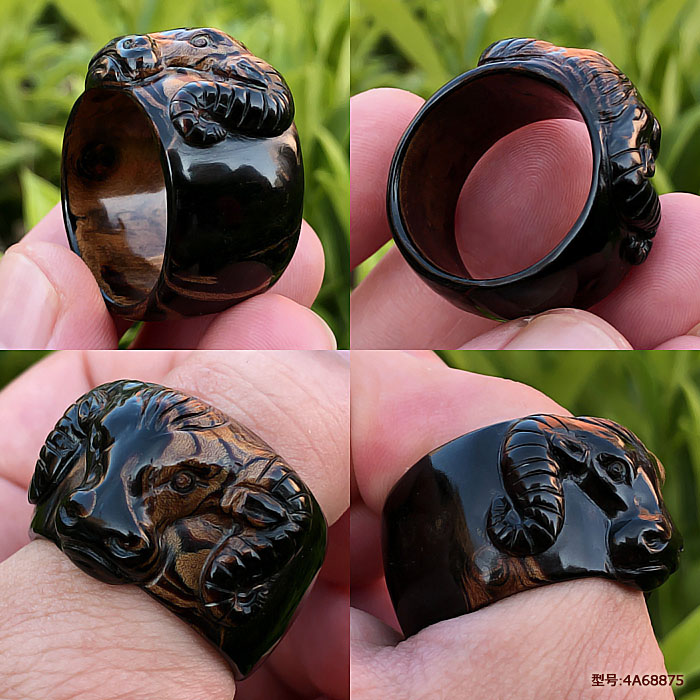 天然海柳戒指扳指送礼男女士情侣礼物指环血柳大拇指牛民族风包邮